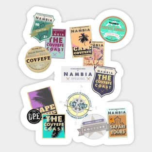 Souvenir Travel Stickers - Nambian camp colour Sticker